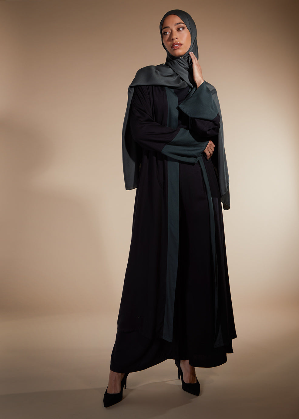 Full Slip Black Twill
