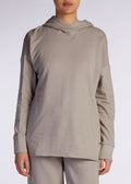 Cropped Cotton Hoody Grey