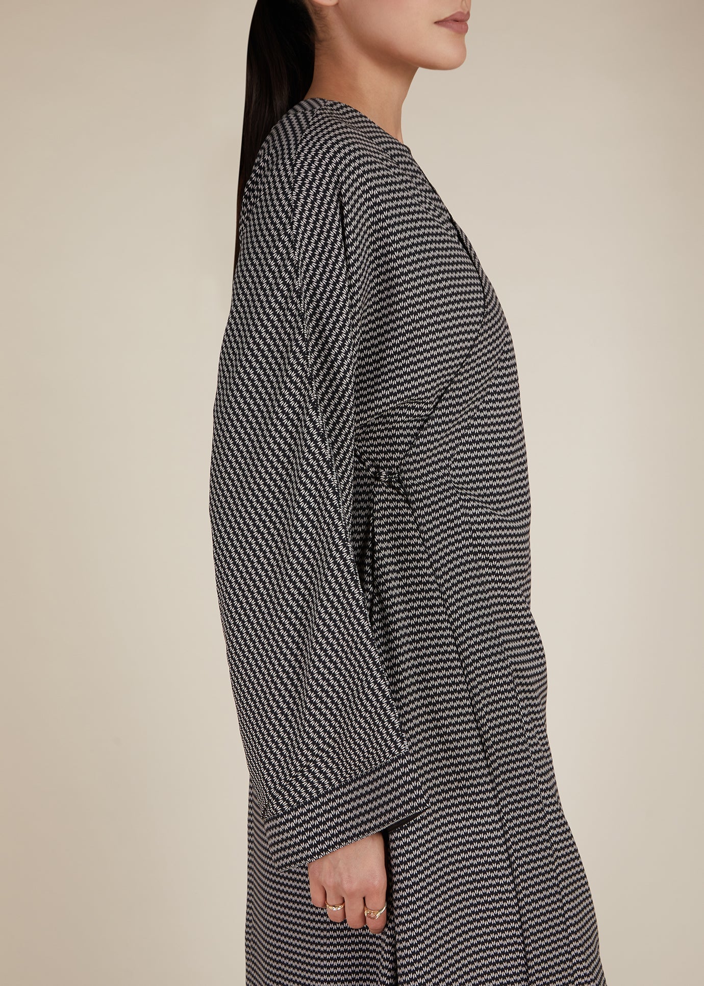 Mono Print Wrapover Maxi