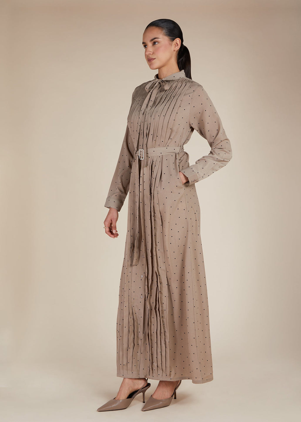 Polka & Pleats Maxi