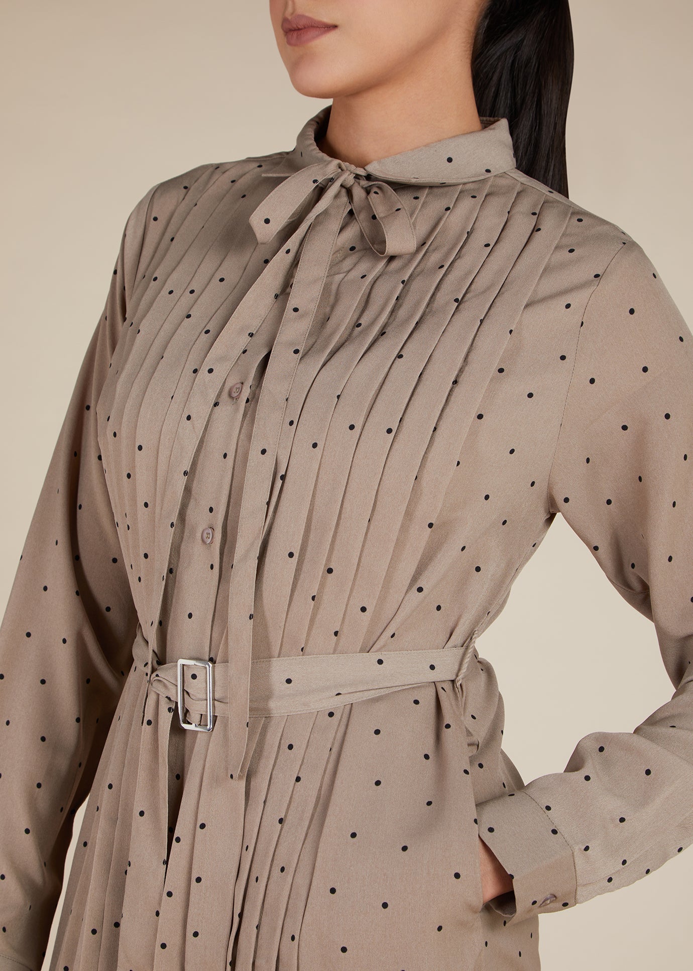 Polka & Pleats Maxi