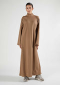 High Neck Abaya Coffee