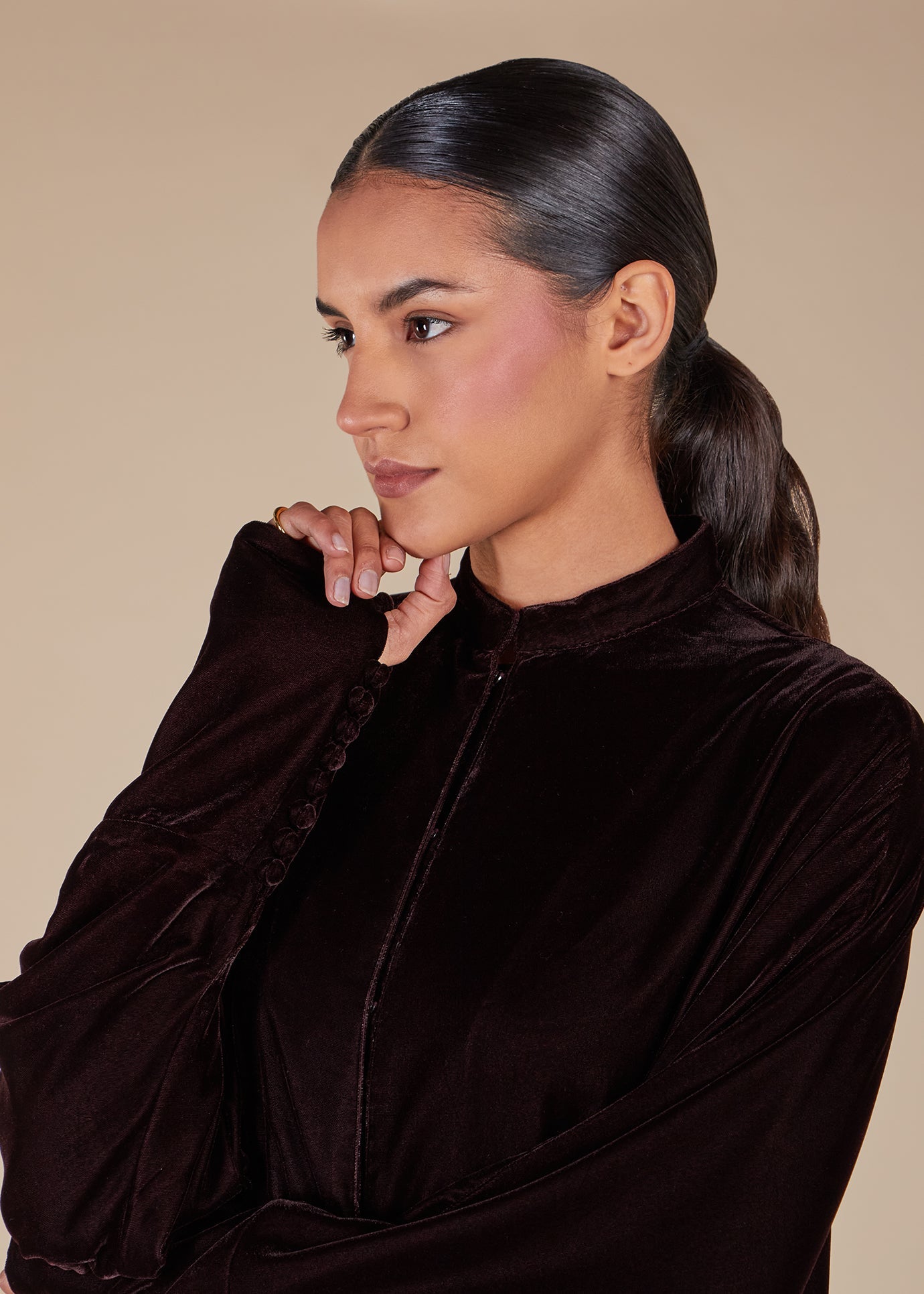 Haiza Abaya Dark Brown