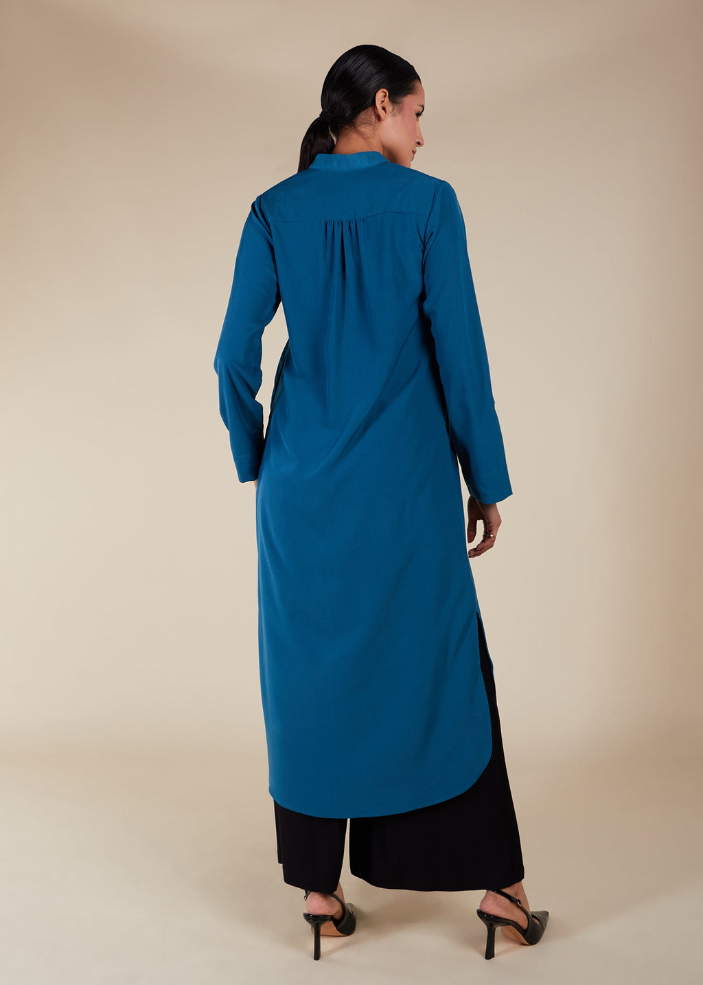 High Neck Midi Blue