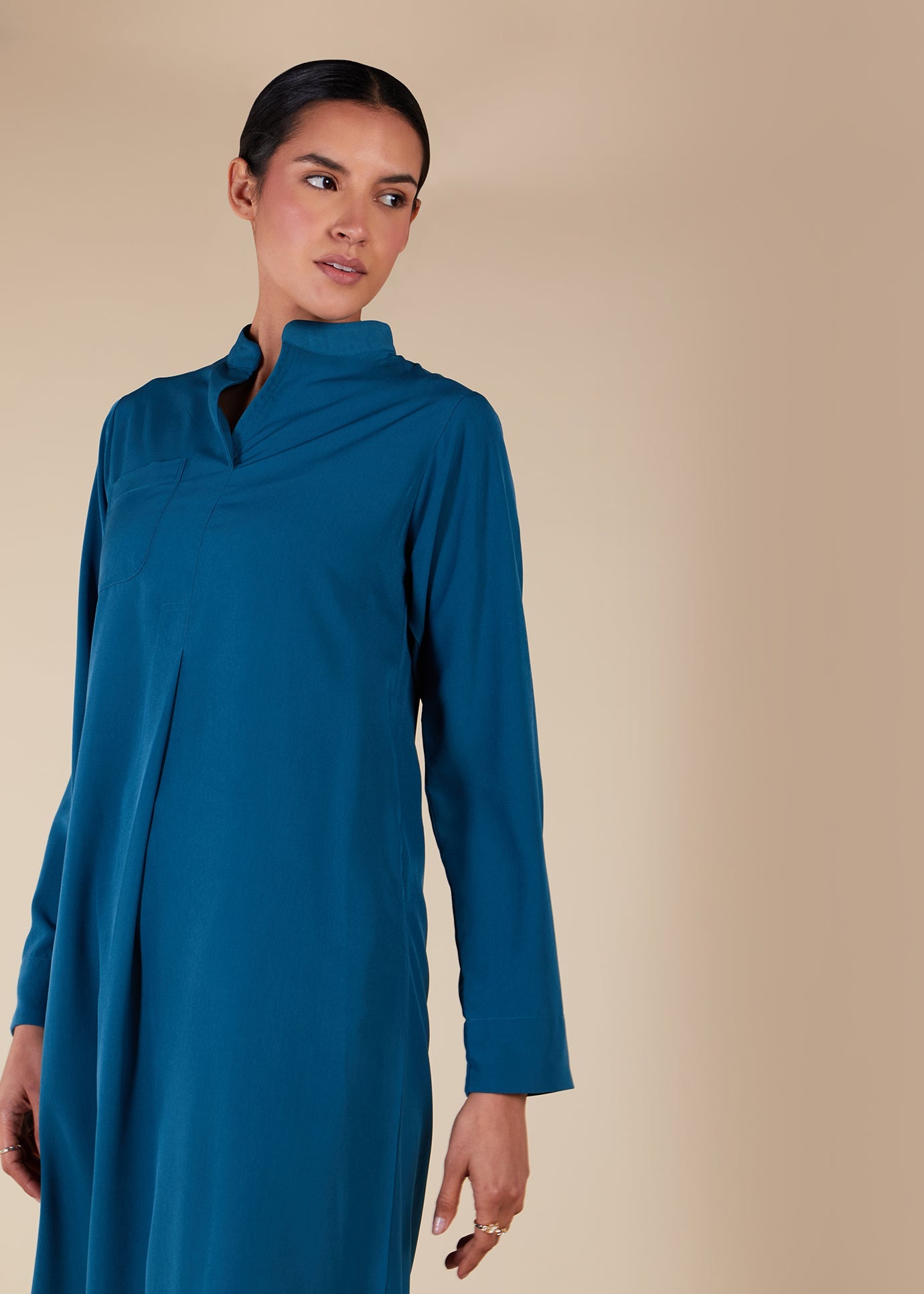 High Neck Midi Blue