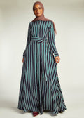 Bold Stripes Maxi Dress