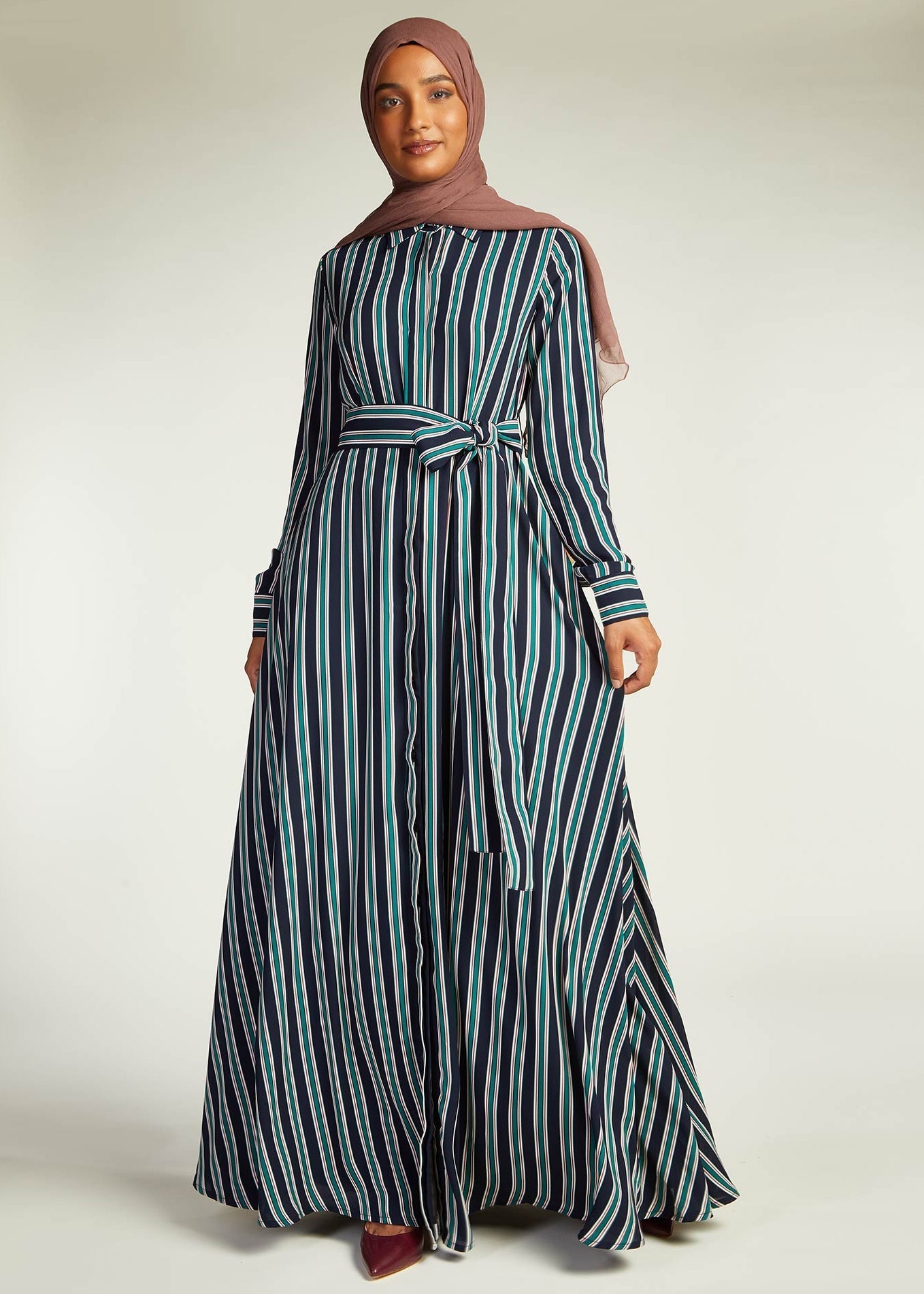 Bold Stripes Maxi Dress