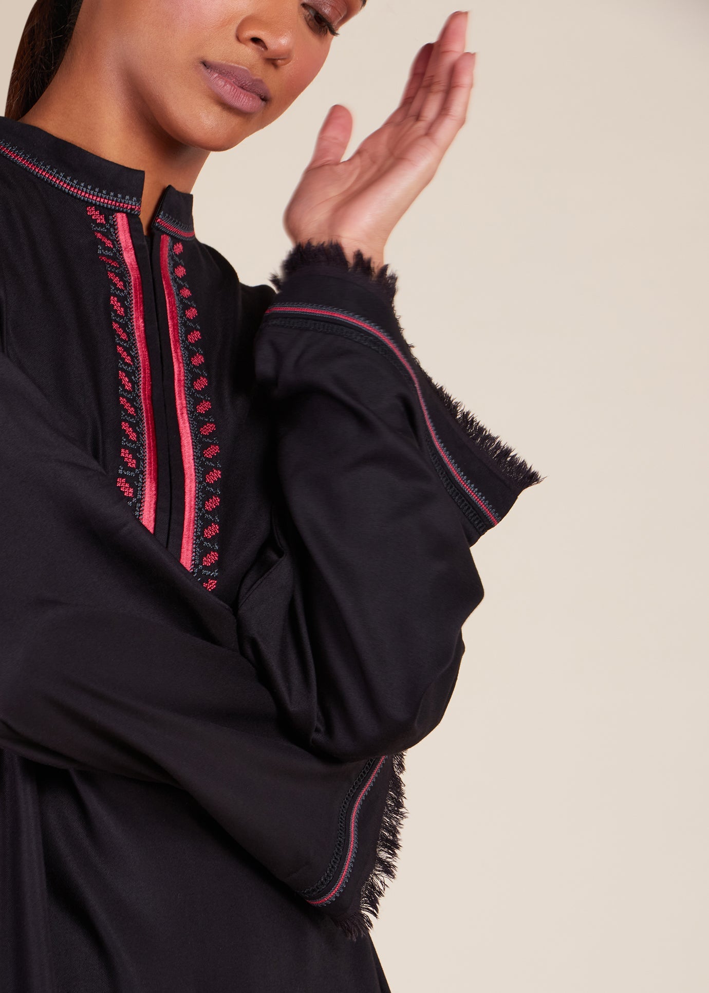 Pink Pop Cross Stitch Abaya