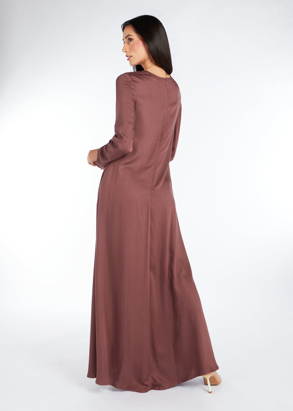 Long Line Abaya Warm Taupe