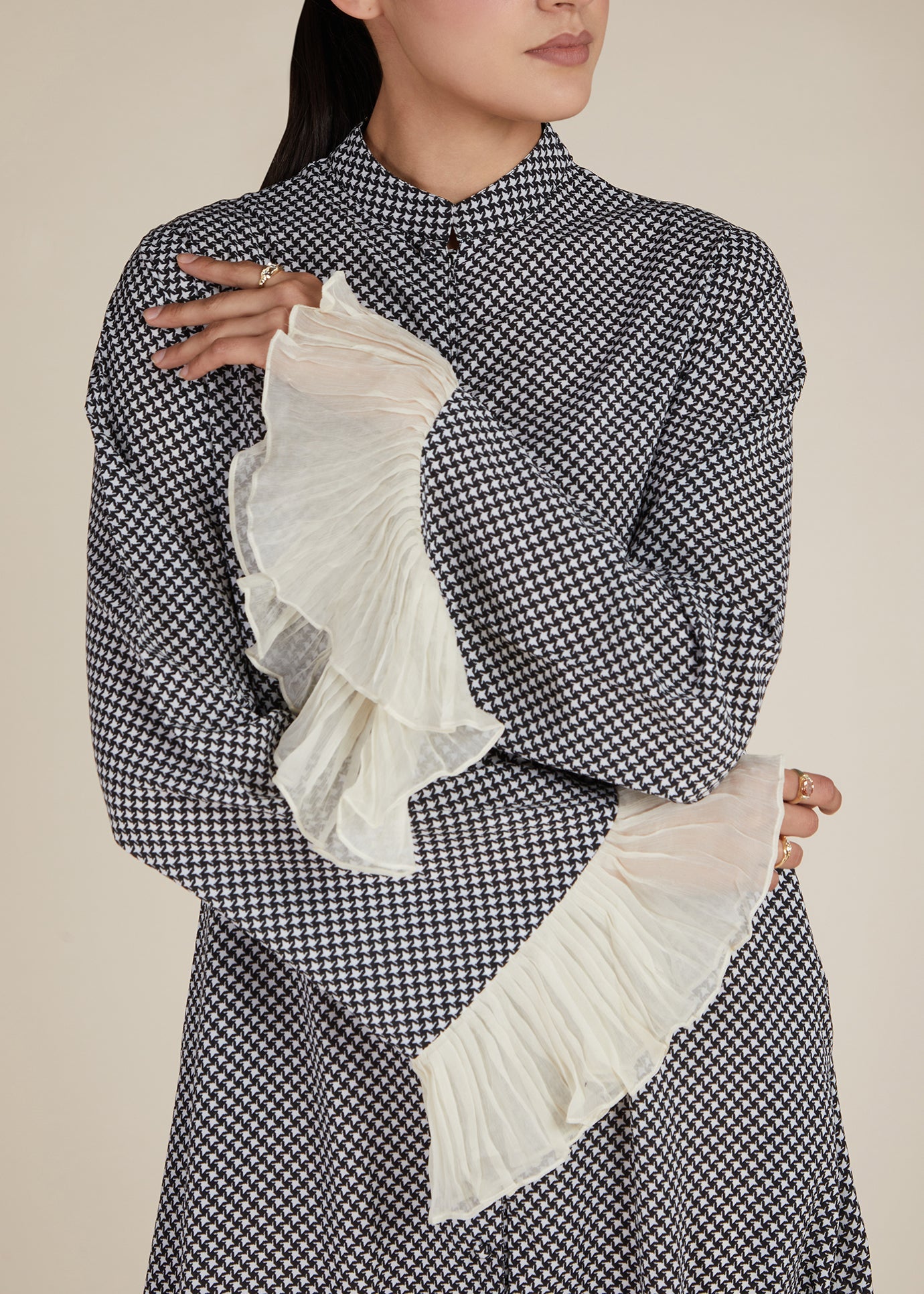 Ruffled Sleeve Maxi