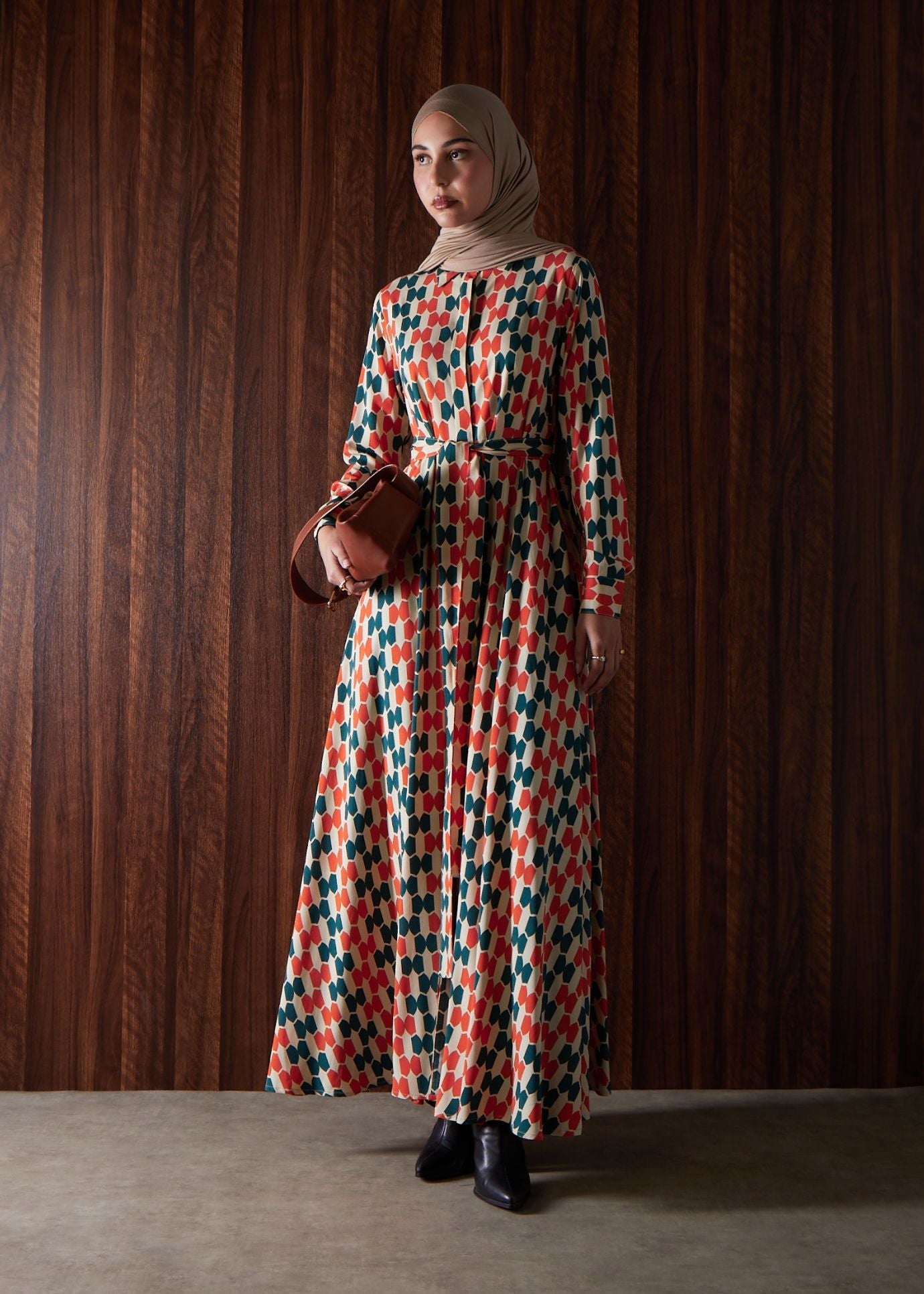 Tile Print Maxi