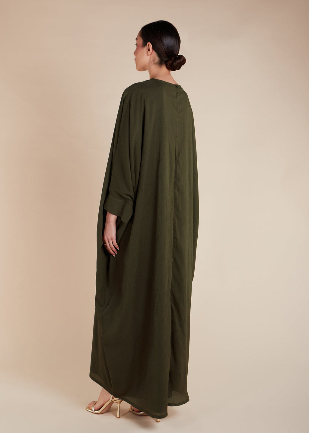 Soft Mesh Kaftan Olive