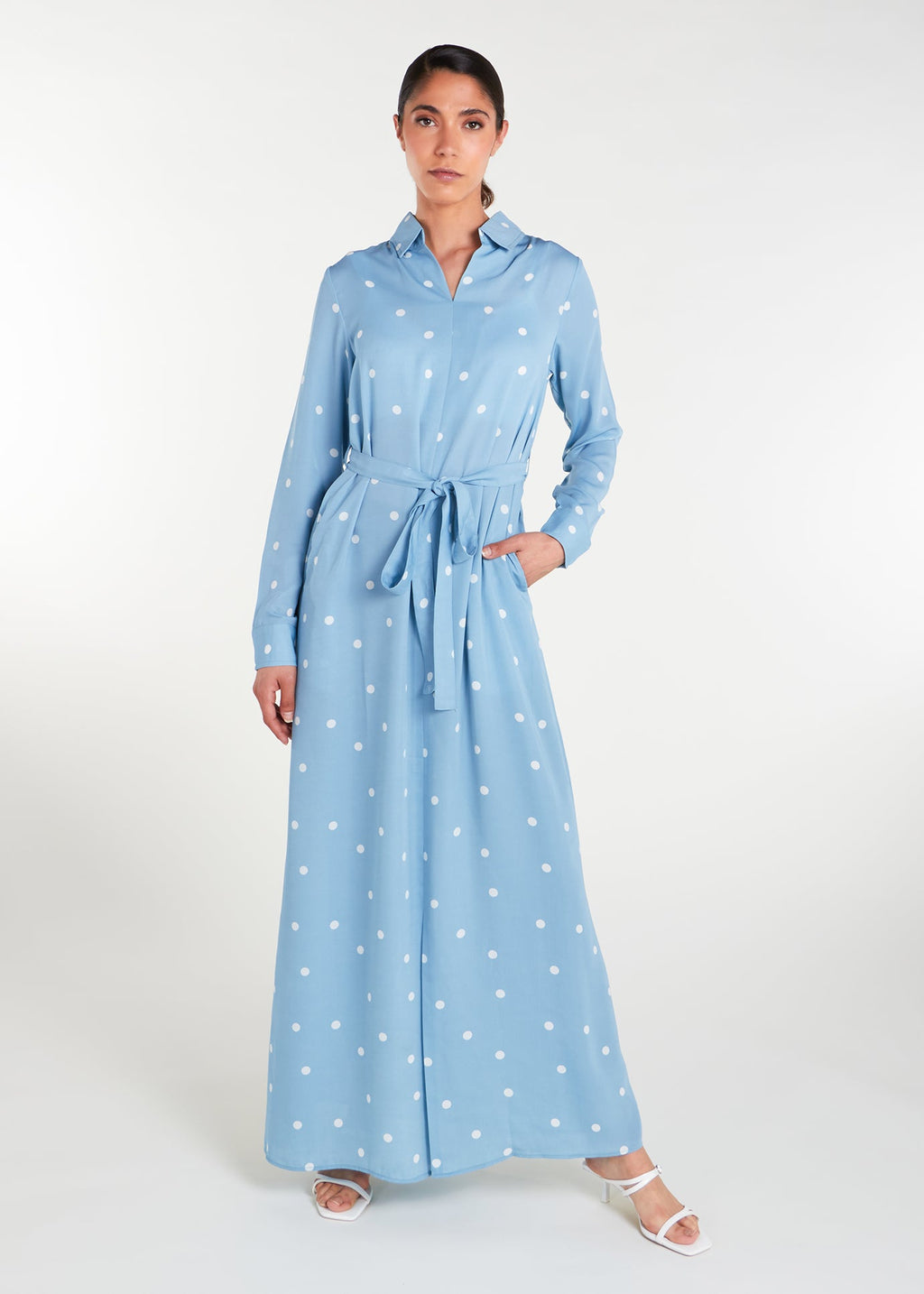 Blue Sky Polka Maxi