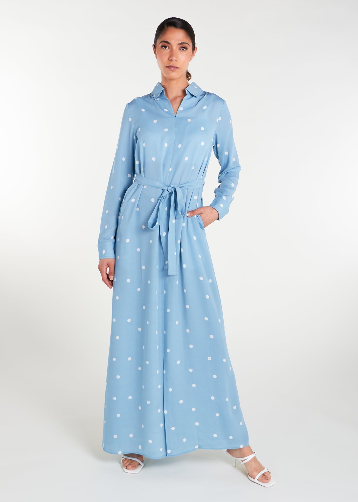 Blue Sky Polka Maxi