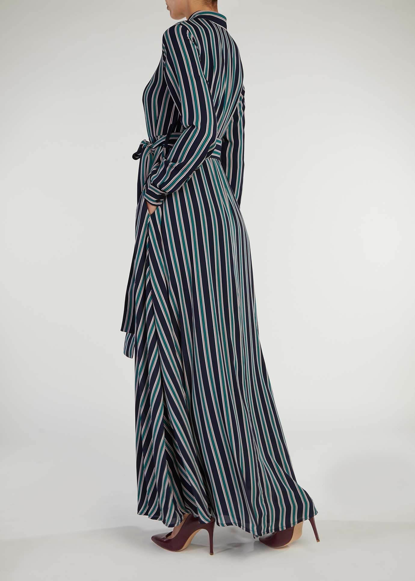 Bold Stripes Maxi Dress